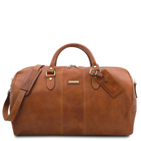 Lisbona - Travel leather duffle bag - Large size